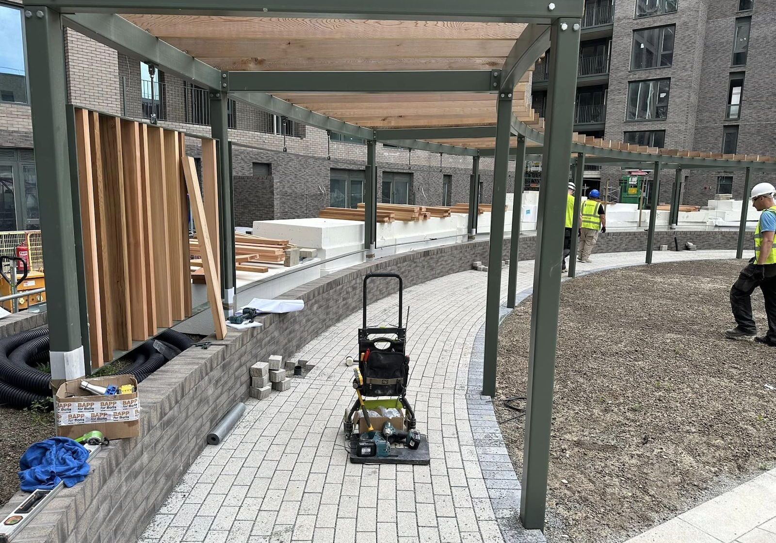Pergola installation 6